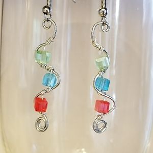 Swarovski crystal earrings.